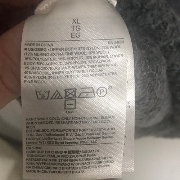 Banana Republic Woolly Dress Gray and black pattern Size XL - Picture 3 of 3